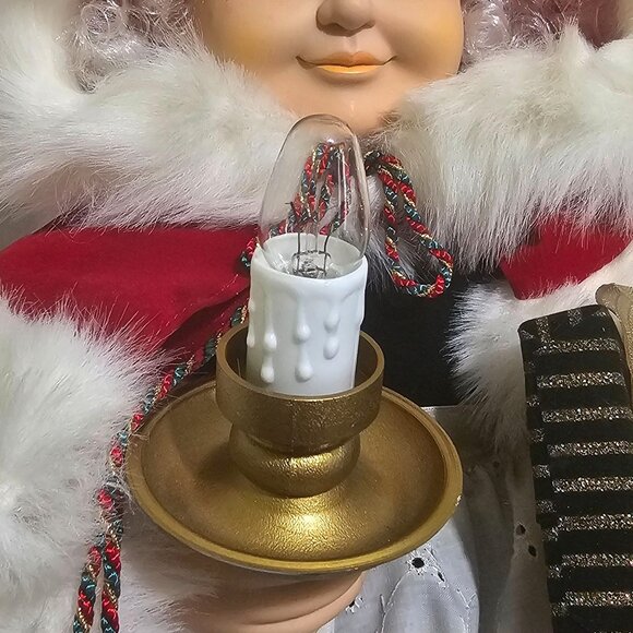 Vintage Mrs Claus Mation-ette Christmas Light-Up Doll Figurine Decor NO MOTION - Picture 13 of 14